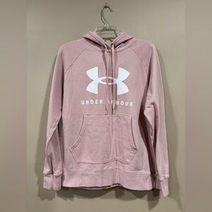 Under Armour Rival Fleece Logo Pink Hoodie Women’s Size M